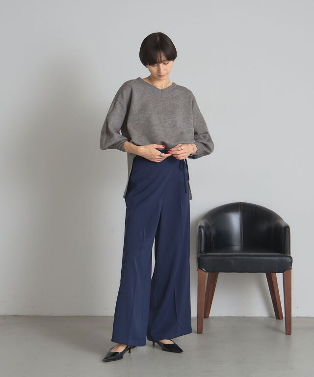 ラップワイドパンツ