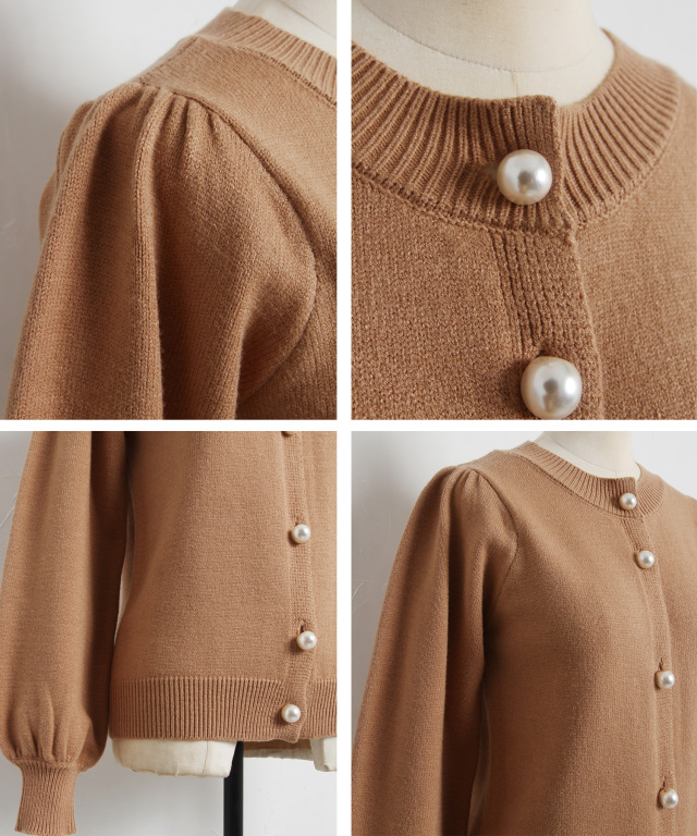 パールボタンカーディガン