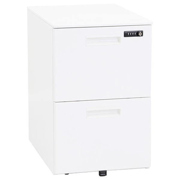 スチール両袖机/KDW-147W/幅1400×奥行700×高さ700mm/ホワイト/KD