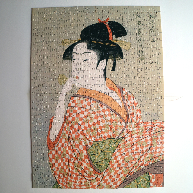 喜多川歌麿 婦女人相十品・ポッピンを吹く娘 大型ジグソーパズル 500