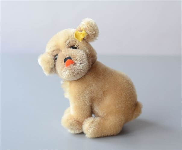 1960-81年代 ドイツ製 Steiff お座りイヌ Mopsy ぬいぐるみ シュタイフ