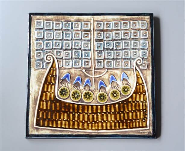 リサラーソン UNIK SKEPP 陶板 Lisa Larson ユニック バイキング 船