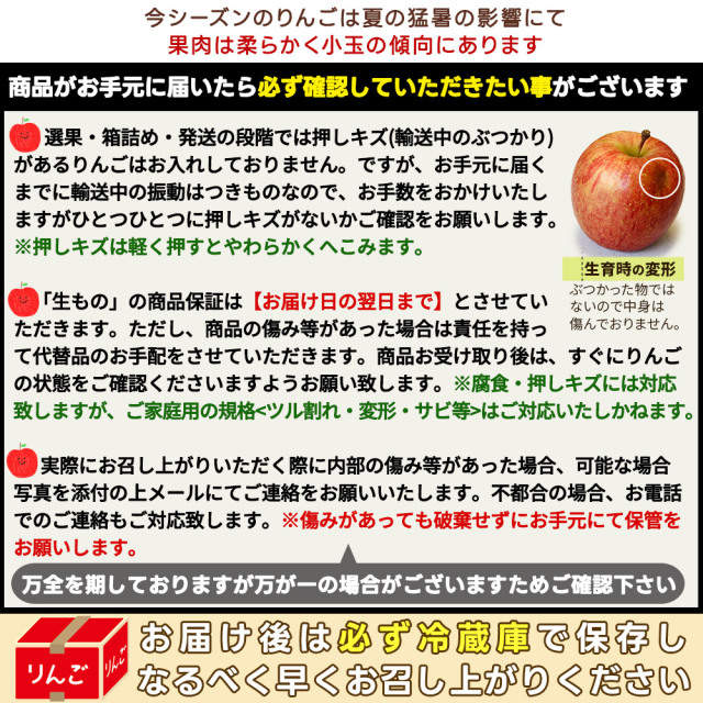 葉っぱの影は甘さのサイン 【葉とらずりんご シナノゴールド10kg