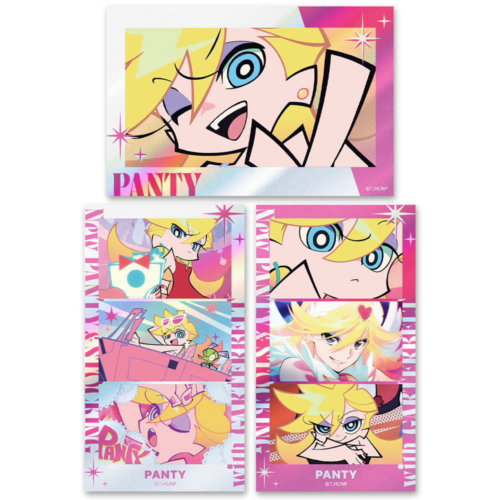 New PANTY & STOCKING with GARTERBELT メタリック缶バッジ2個セット