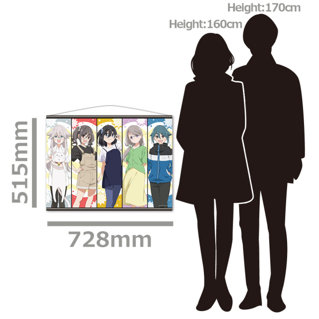 TVアニメ「mono」 B2タペストリー さつき、アン、桜子、春乃＆たい