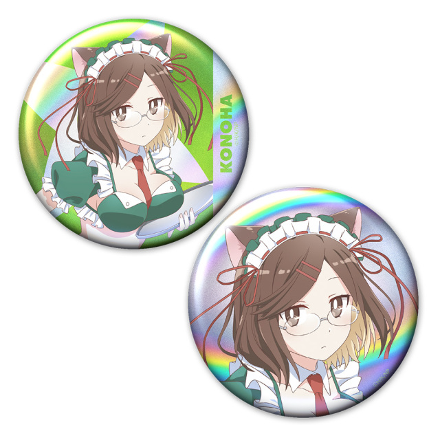 忍者と殺し屋のふたりぐらし オーロラ缶バッジ2個セット 古賀このは 猫