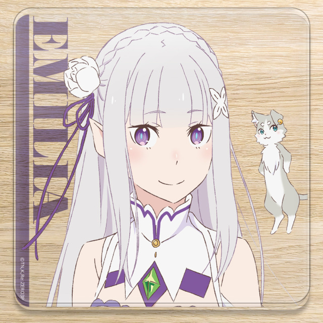 Re:ゼロから始める異世界生活 アクリルコースター エミリア&パック