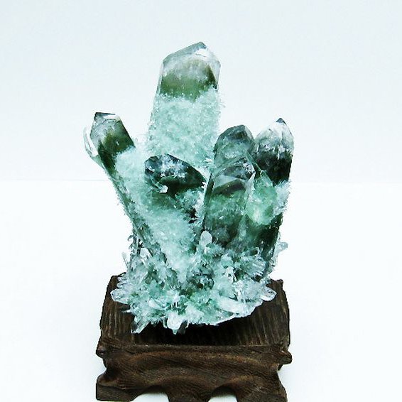 緑水晶 グリーンクォーツ クラスター[t802-5538]