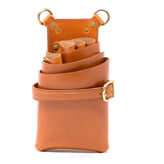 シザーケース5丁用 栃木レザーヌメ革S02-5 | dete