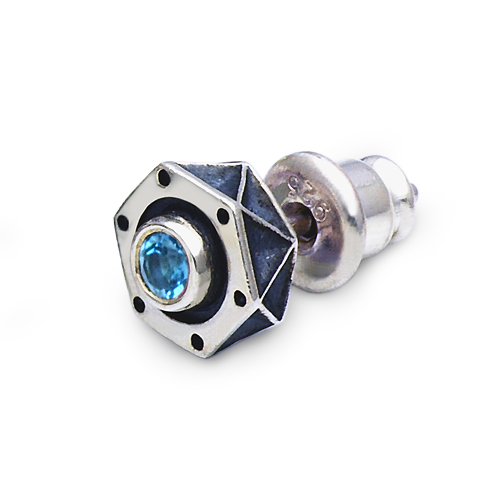 六角ボトルピアス/シルバー925 メンズ/PE-39-SV