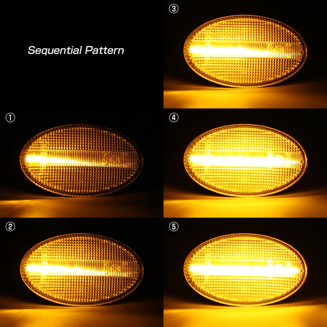 LED サイドマーカー シーケンシャル ウインカー クリア インプレッサ