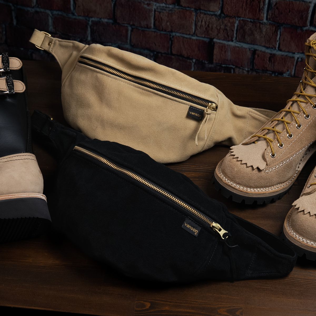 Vanson 9SBB FANNY PACK バンソン ファニーパック スエードバッグ