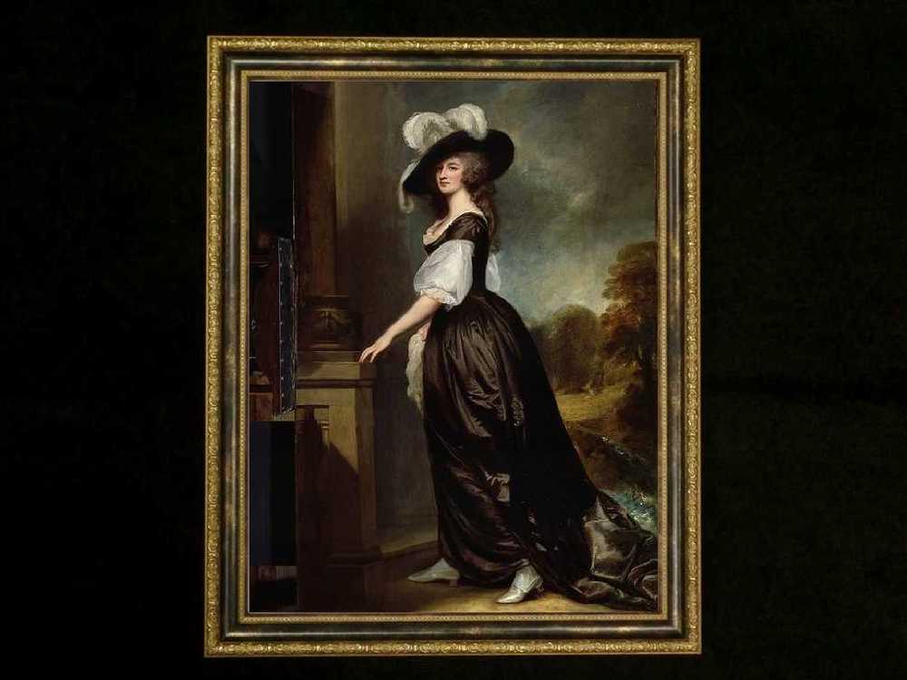 fu-collection】 ヨーロッパ名画 貴婦人の肖像画 0158S 送料無料 輸入