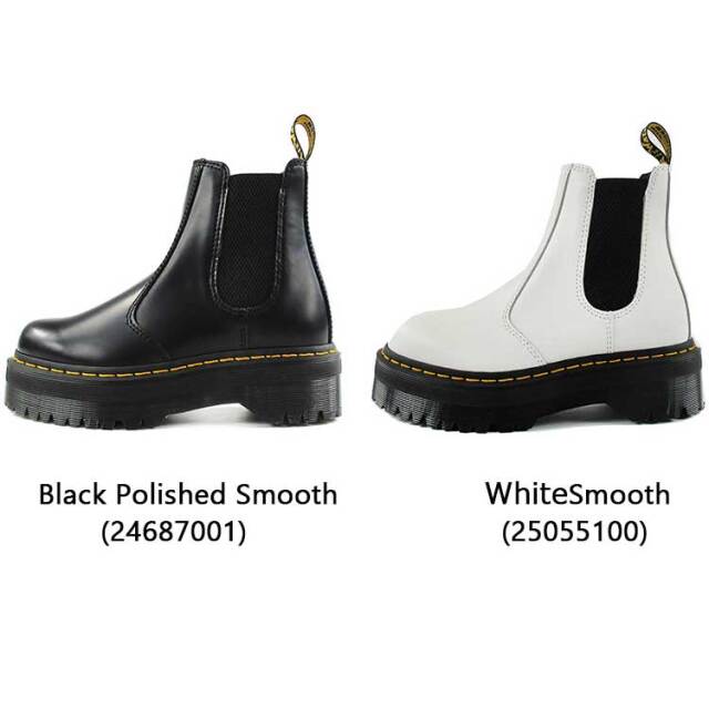 ドクターマーチン ブーツ チェルシーブーツ サイドゴア 厚底 クアッド