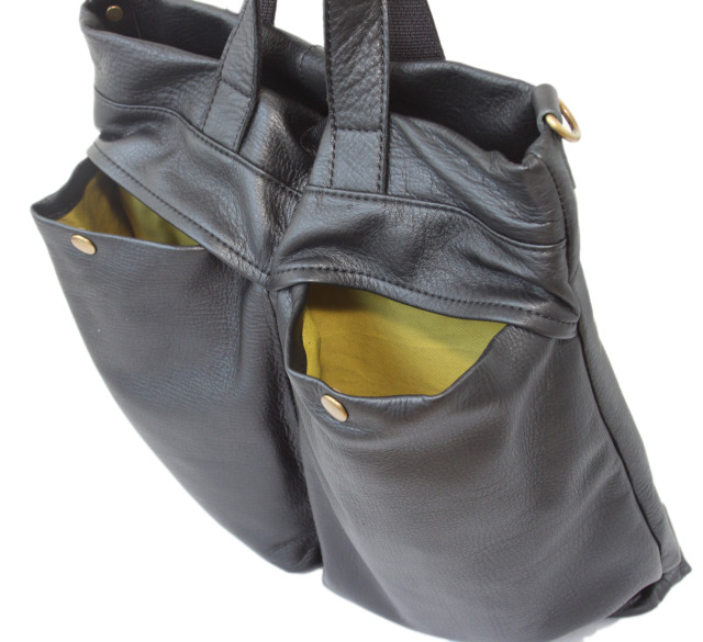 Ain Soph セカンドレーベル】ブラックシリーズ 撥水レザーヘルメット