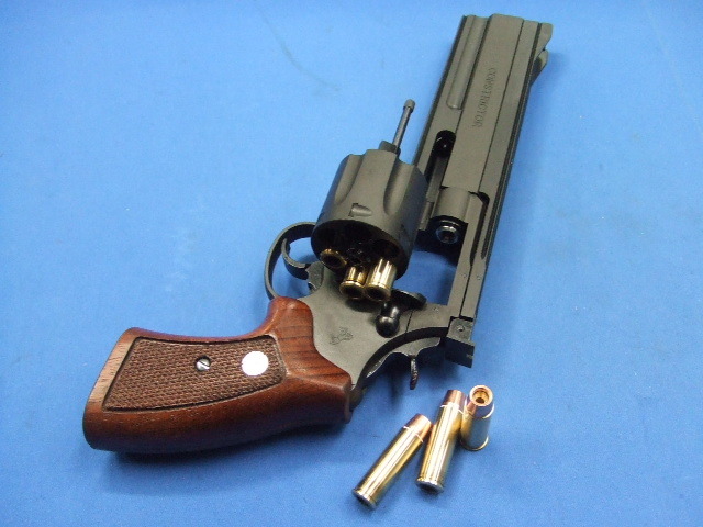 マルシンコンストリクターブラックヘビーウェイト木製グリップリボルバー