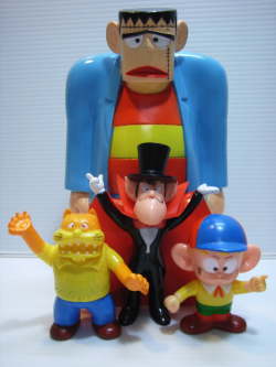 レア☆ポピー 怪物くん ソフビ人形 ファミリーセット 4体 箱23.0cm 当時物