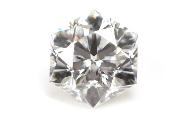 6角形 】天然ダイヤモンド ルース(裸石) 0.210ct, Dカラー, VS-1, 74