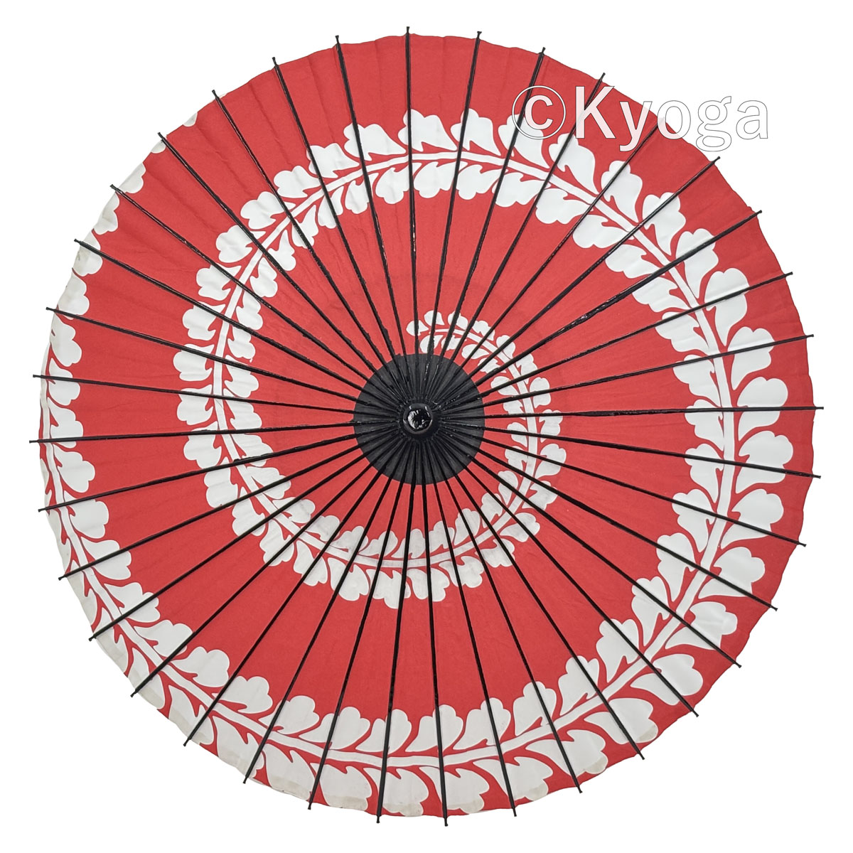 和傘・野点傘専門店 恭雅】 和傘 − 紙和傘 1尺4寸 藤渦 朱色