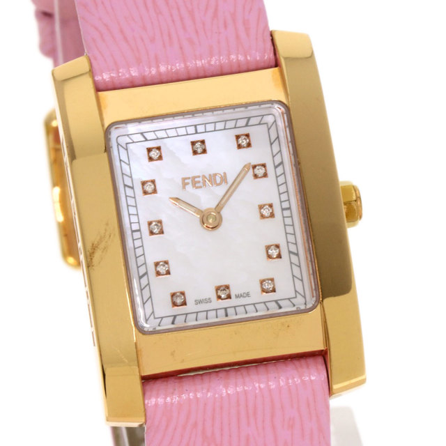 FENDI フェンディ 7000L クラシコ 12P ダイヤモンド 腕時計 PGP/革
