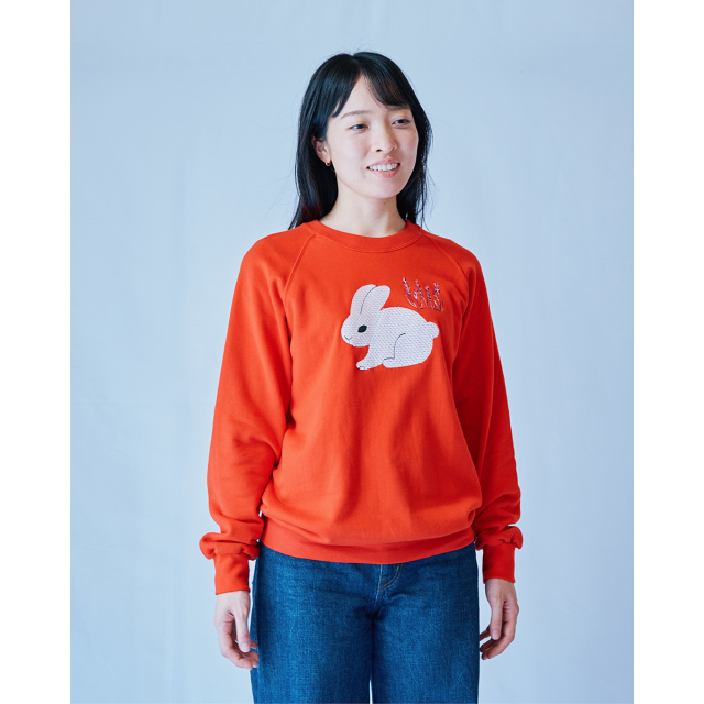 KY87-1066／トレーナー／ウサギ(赤)
