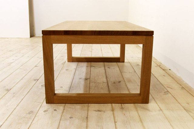 凛／RIN センターテーブル(四角脚) ローテーブル W1000（ホワイトオーク）