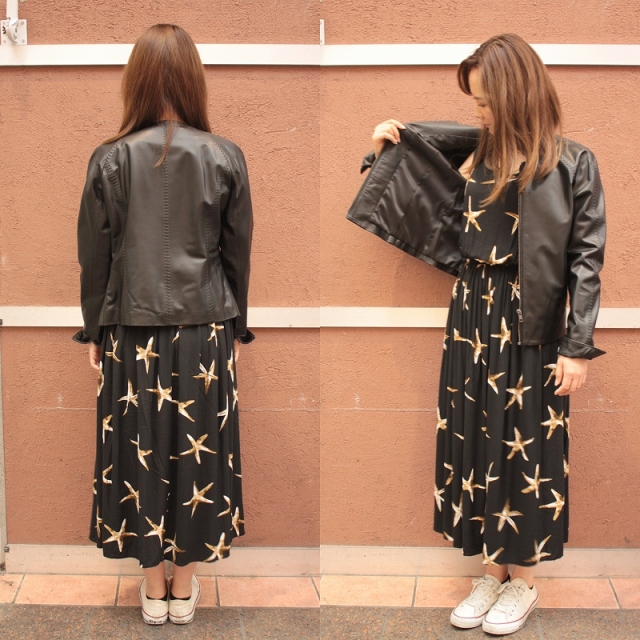 ラム革 レザージャケット ノーカラージャケット 本革ジャケット