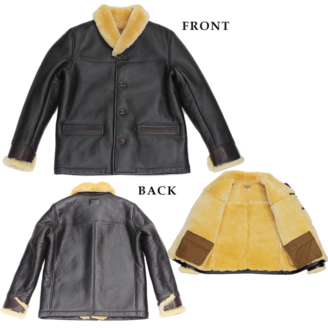 Y2LEATHER 羊革 コロメール ムートンジャケット メンズ ブラック