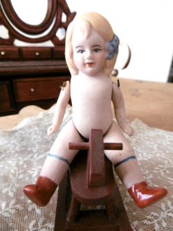 フランスアンティーク,ビスクドール,女の子,ミニョネット