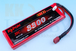 KK HOBBY】 バランス充電端子付 リポバッテリー KYPOM K6 7.4V 3300mA