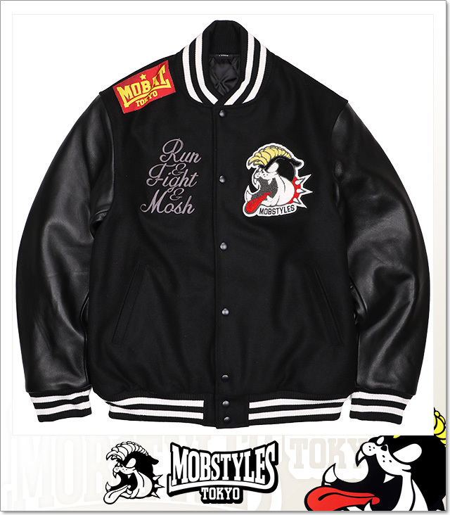モブスタイルス) MOBSTYLES TEAM STADIUM JACKET (JACKET)(COLOR:BK