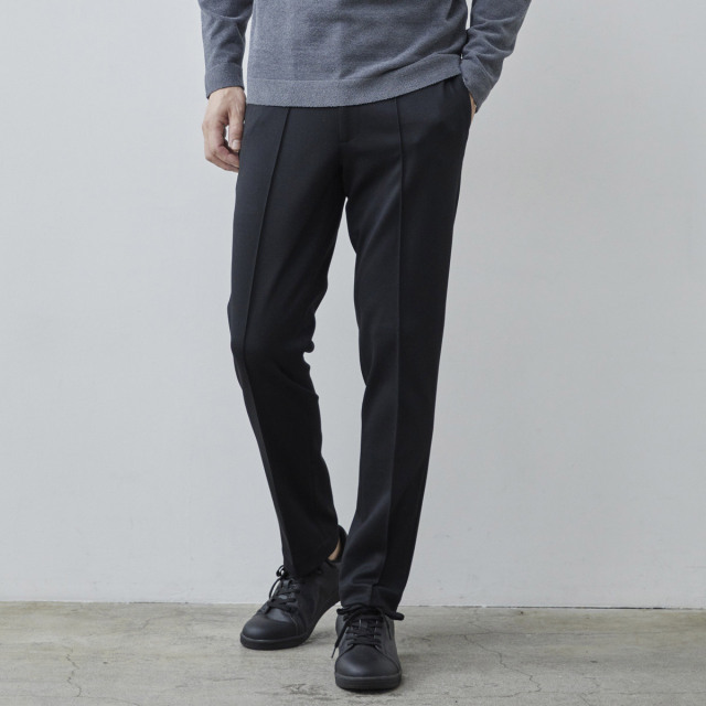 会員様限定] 超ストレッチパンツ ヘリンボーン柄 ニットポンチ ドロー