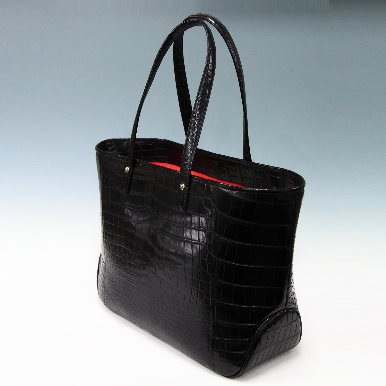 クロコダイルレザービッグトートバッグ（横長）[0616KA01