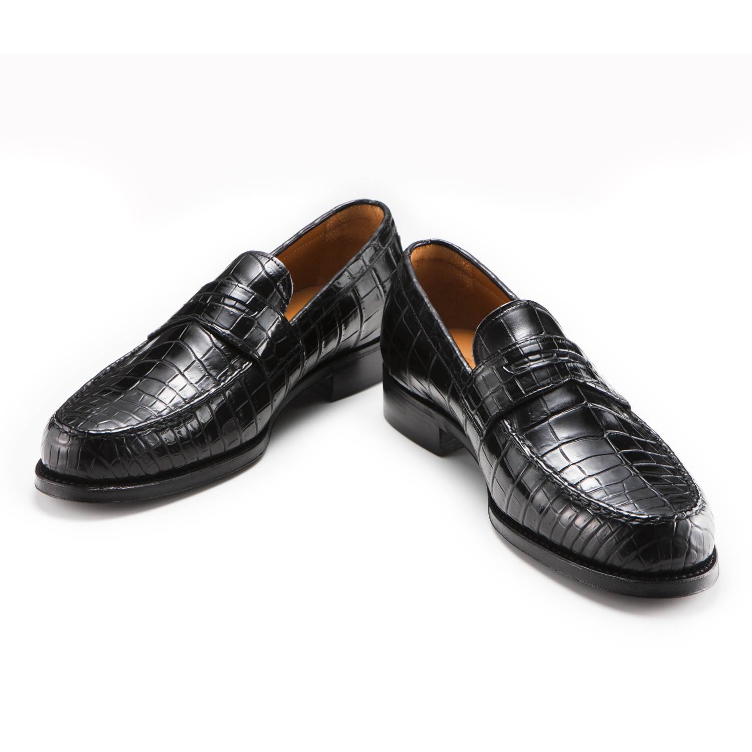クロコダイルコインローファーシューズ