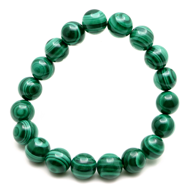 マラカイト 天眼 ブレスレット 11.5mm 天然石 孔雀石 パワーストーン