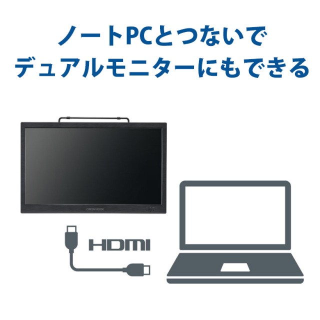 17型ポータブルテレビ バッテリー内臓 HDMI シガーアダプタ 持ち運び