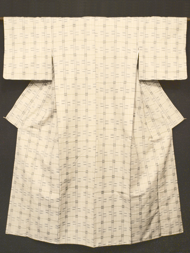 帯のアトリエ花邑 hanamura 銀座 「練色（ねりいろ）地 格子縞文様