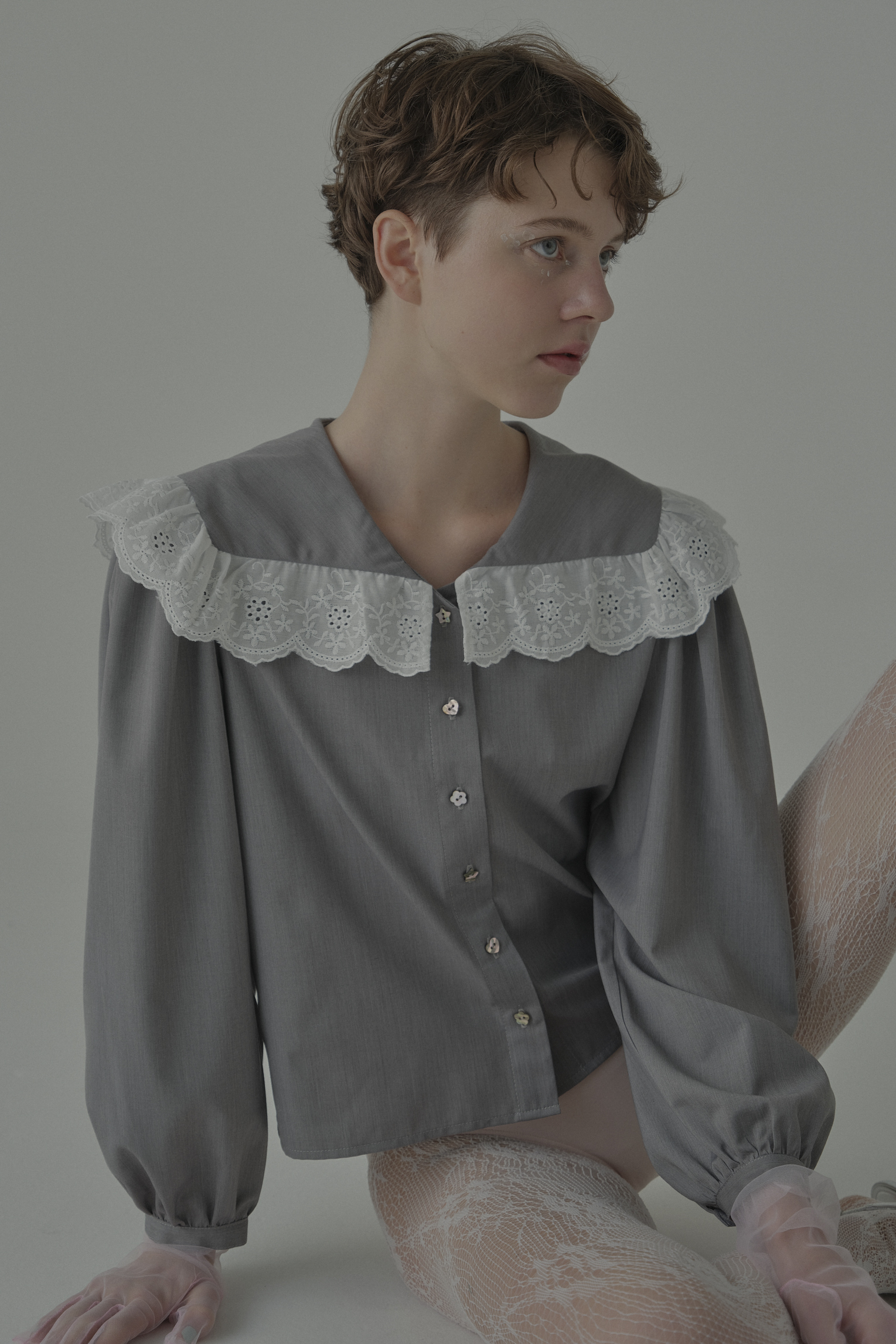 HONEY MI HONEY｜lace frill sailor collar blouse｜レディース ブラウス