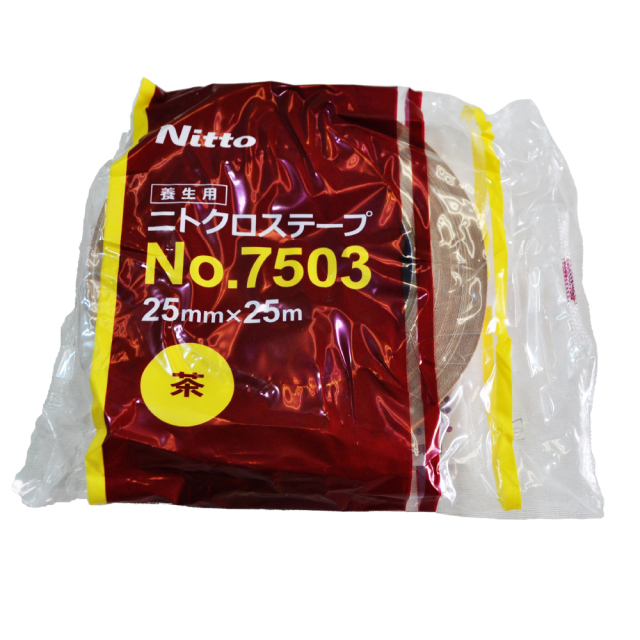 養生用布粘着テープ】 日東電工 ニトクロステープ No.7503 25mm×25m （1