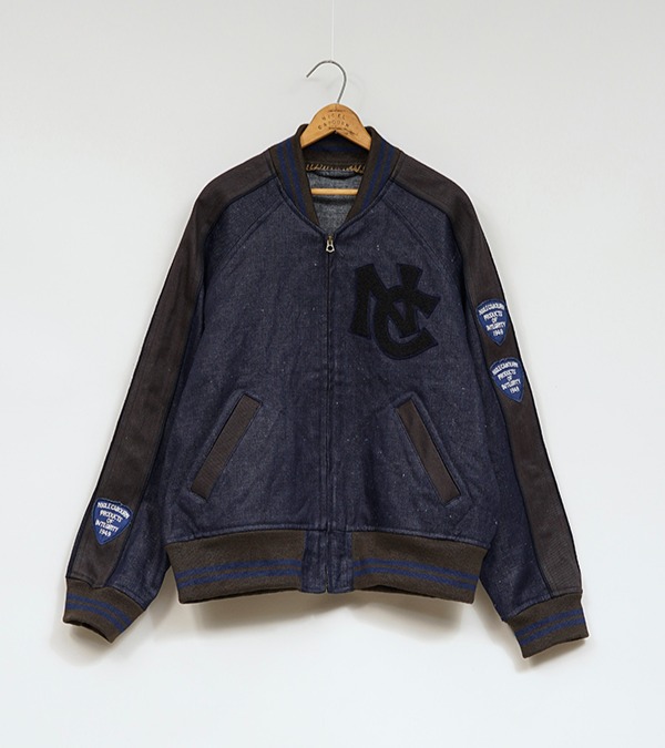 80500030005 Nigel Cabourn STADIUM JACKET - HEMP DENIM ナイジェル