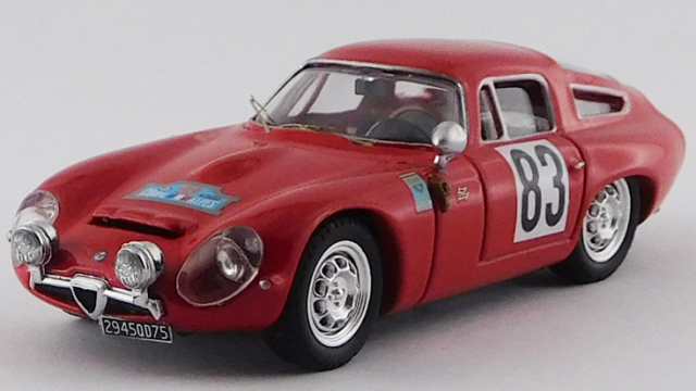 BEST MODEL 1/43 アルファロメオ TZ1 Coupe des Alpes 1964 優勝車 #83