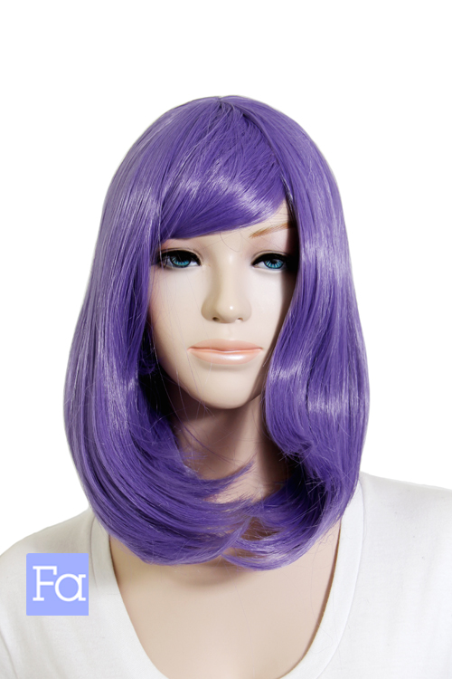 アッシュバイオレット】ミディアム【コスプレウィッグ】【高温耐熱!!高