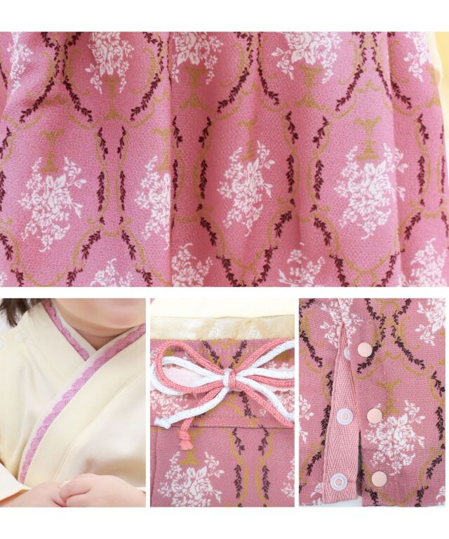 素肌に優しいオーガニックコットン 和柄 袴ロンパース| マタニティ