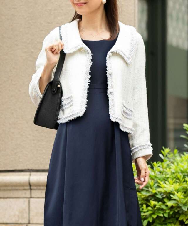 ラグラン袖 ココツイード ジャケット 長袖| マタニティウェア・授乳服