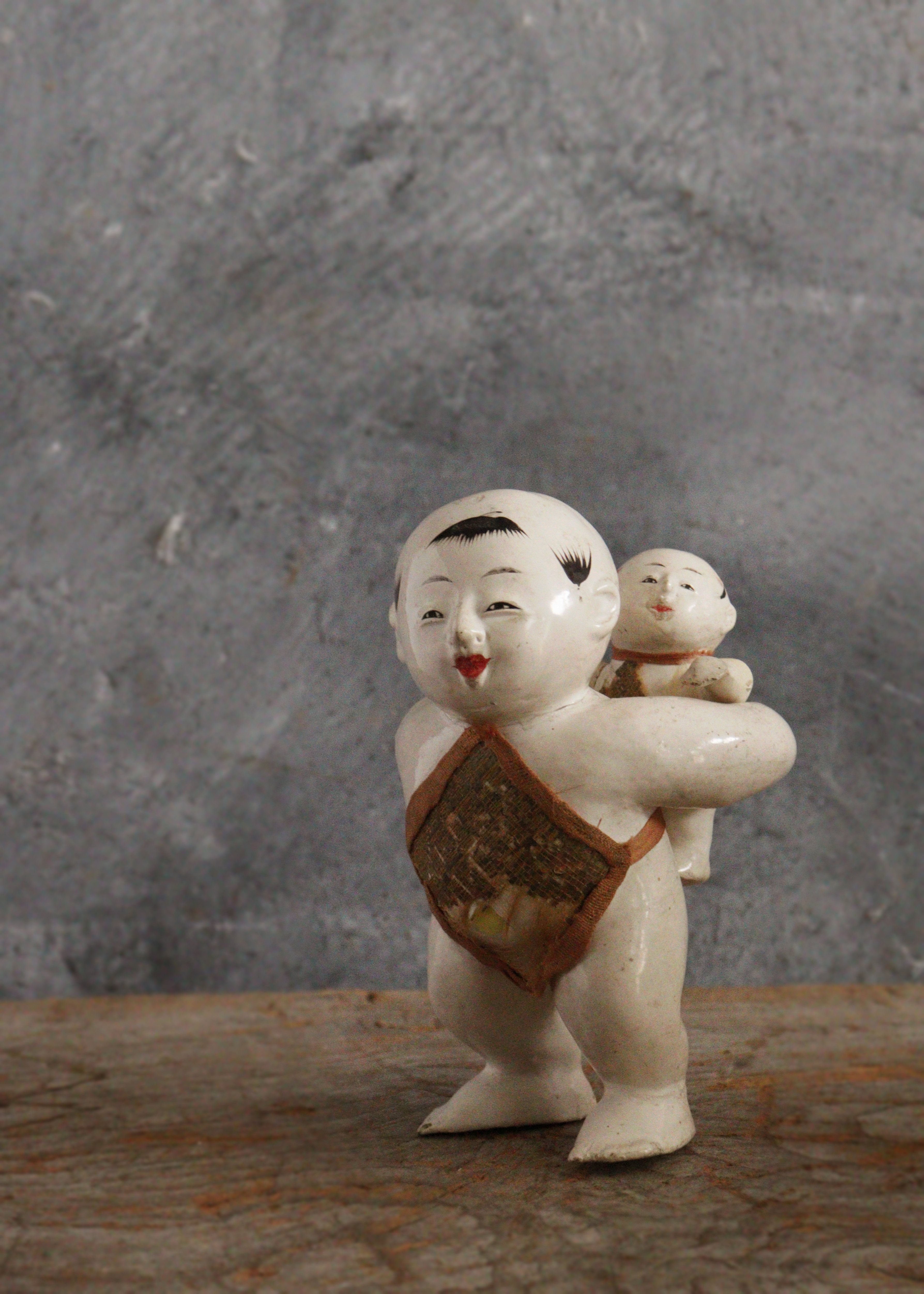御所人形 つくね 江戸時代 背負い童子 骨董 古美術 小さな御所人形