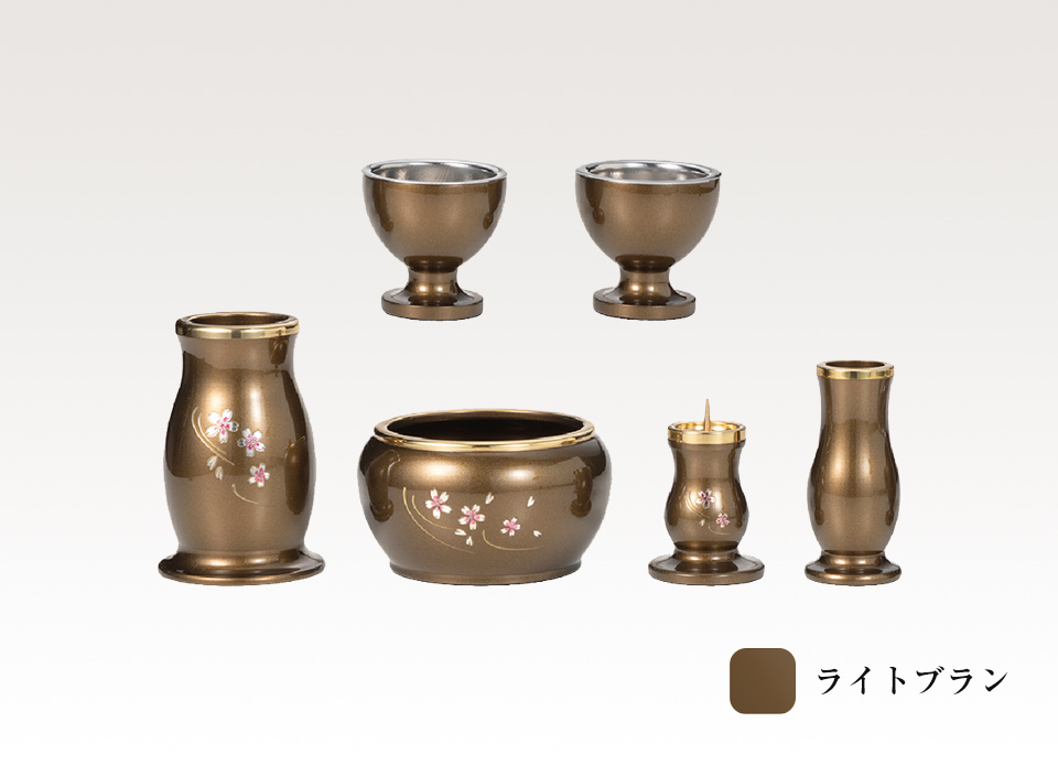 ルミエール桜彫り 仏具6点セット