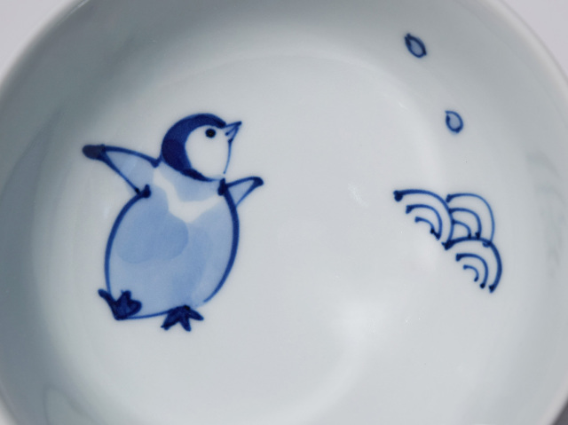 ペンギン 4寸ボウル しん窯 青花
