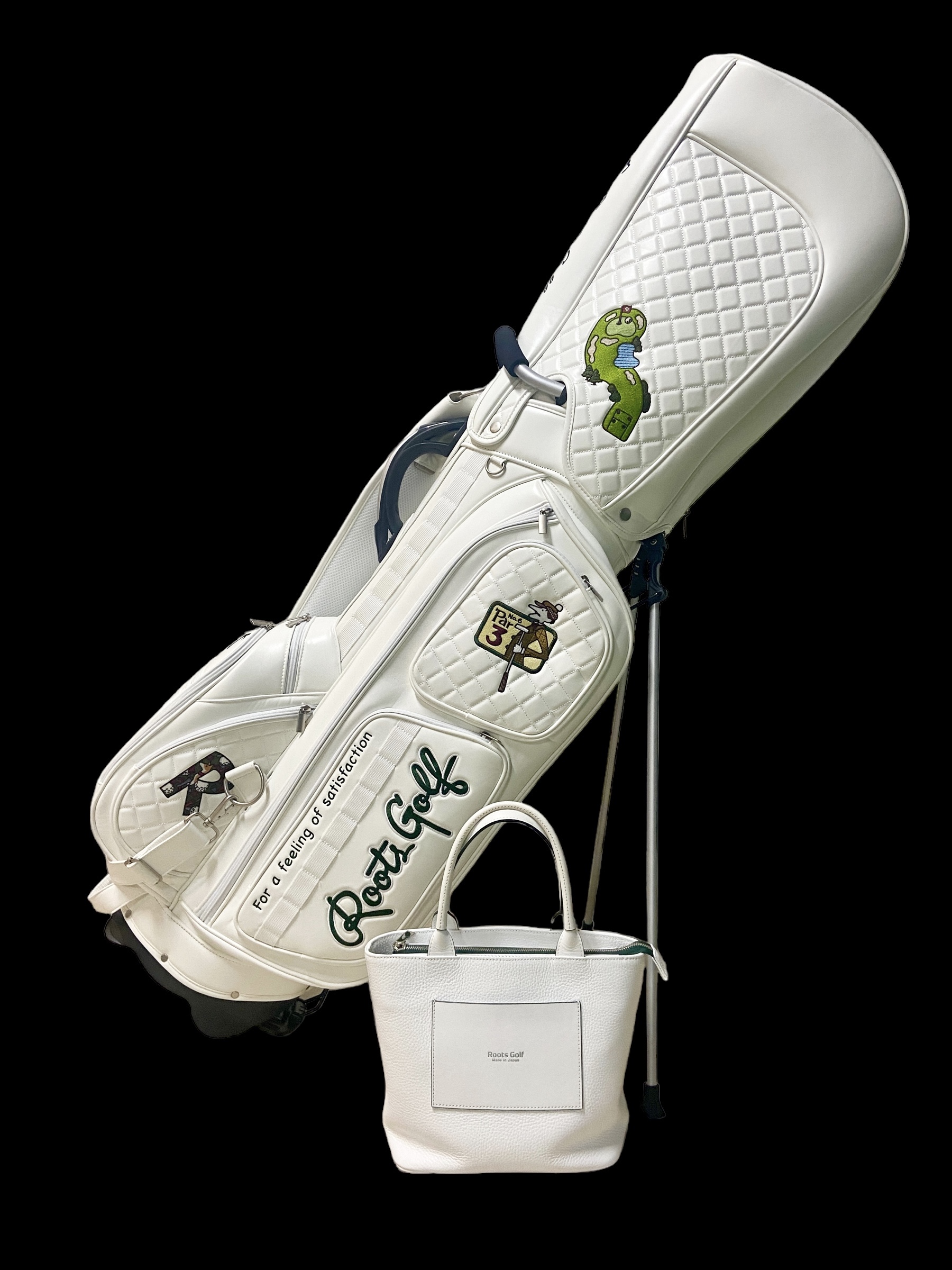 数量限定Wホワイトセット】キャディバッグVer.4（ホワイト）＆カート