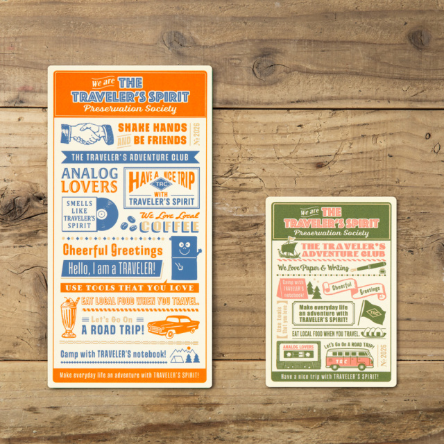 トラベラーズノート パスポートサイズ 下敷 2026 (40240006)