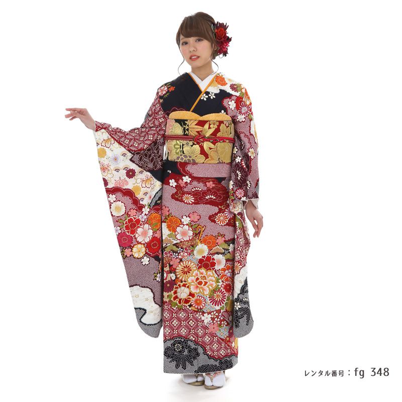 fg_348】相良刺繍が紡ぐ牡丹の美｜着物レンタルマイセレクト